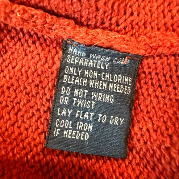 Polo by Ralph Lauren Men’s Crew Neck Sweater Size Large Orange - Picture 5 of 7